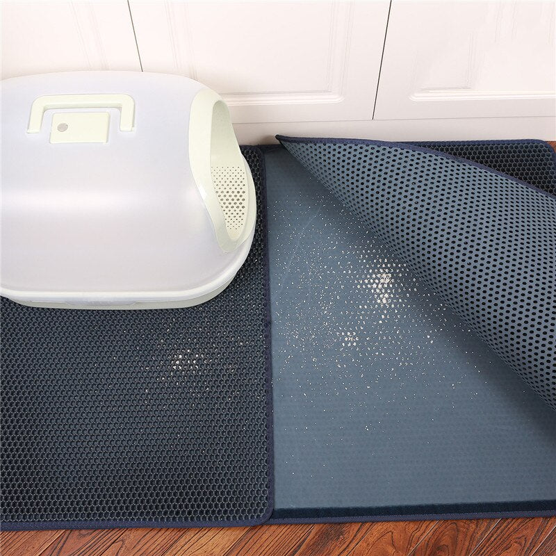 Waterproof Pet Cat Litter Mat EVA Double Layer Cat Litter Trapping Pet Litter Cat Mat Clean Pad Products For Cats Accessories