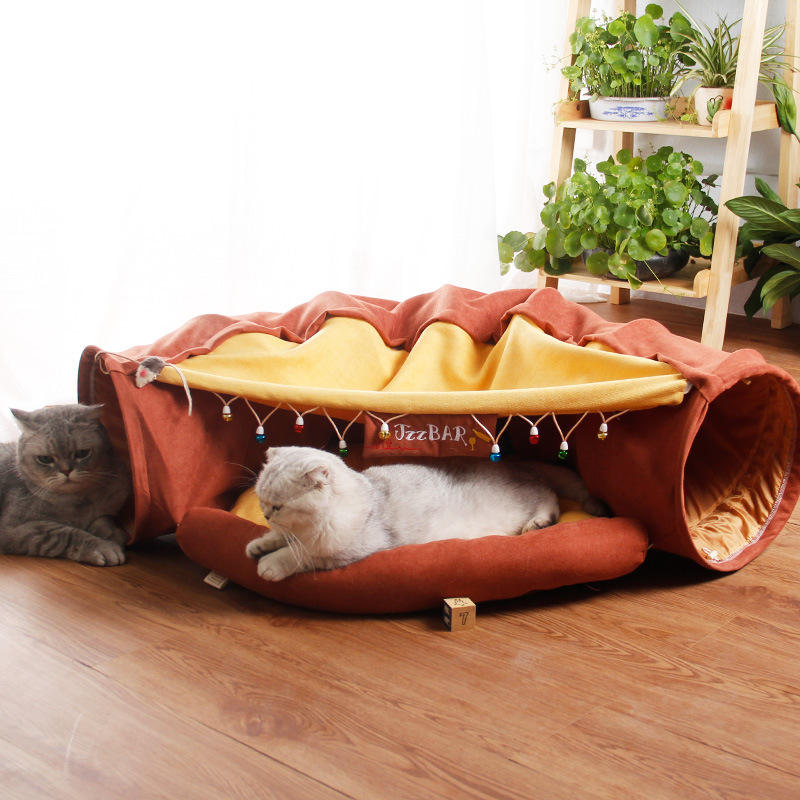 Foldable Cat Tunnel Cat Channel Cat Litter Cat Bed Cat Villa Detachable Pet Litter Pet Supplies