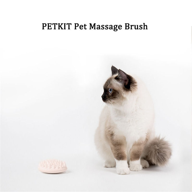 PETKIT Pet Cat Grooming Massage Device Brush Comb silicon with Soft Rubber Bristles tool hair removal brush comb for dogs cat