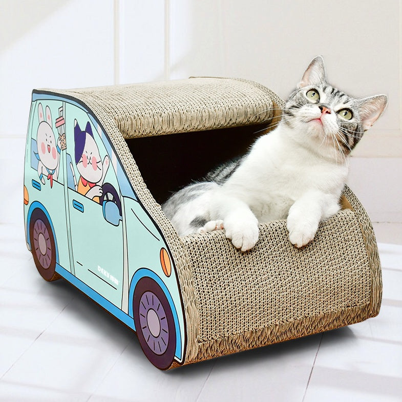 Cat Scratching Scooter SUV Car Shaped Scratching Board