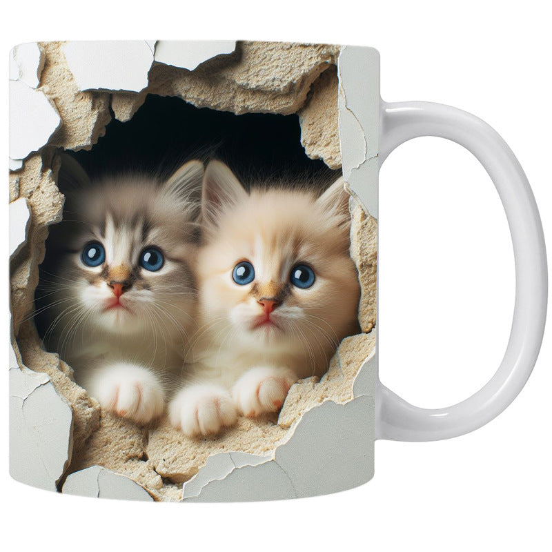 Cat Hollow Wall Ceramic Coffee Mug