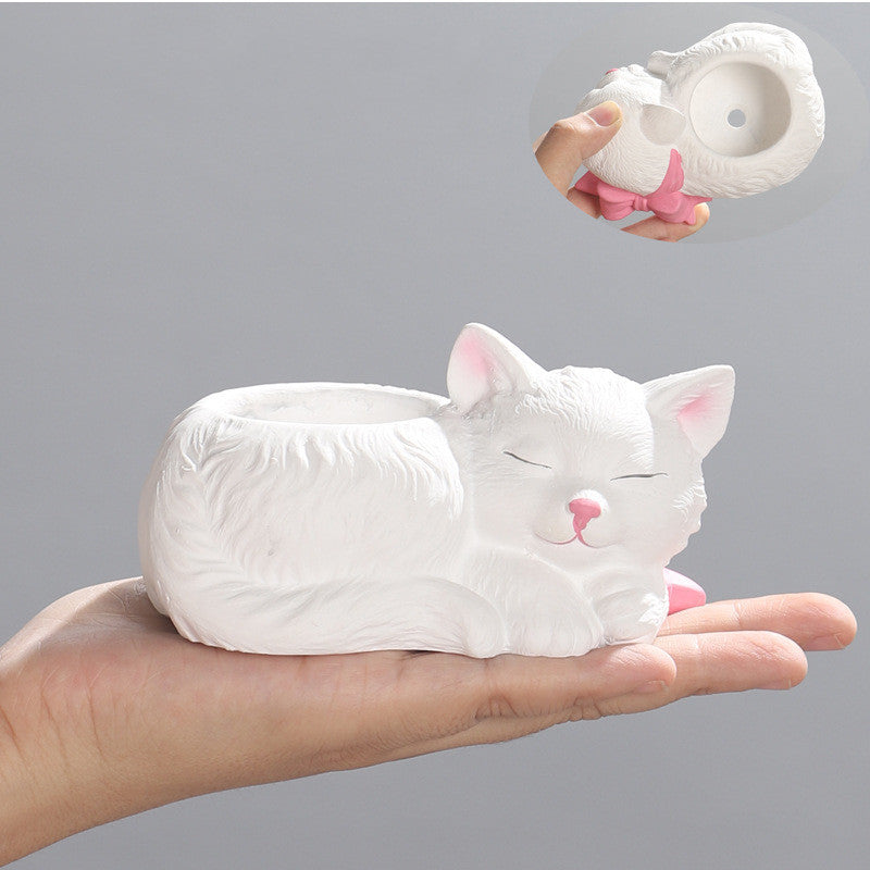 Creative Cute Cat-shaped Flower Pot Ornament