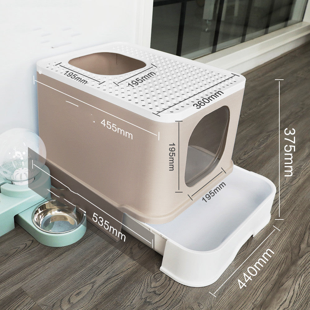 Drawer Cat Litter Basin Large Jacking Closed