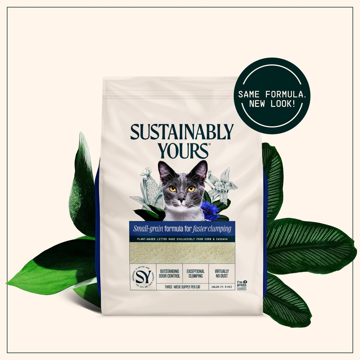 Sustainably Yours Cat Litter, Small-Grain Formula 10 lbs