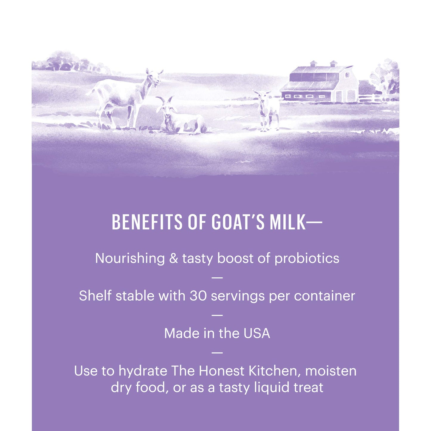 The Honest Kitchen Human Grade Instant Goat's Milk with Probiotics for Dogs and Cats, 5.2 Ounces