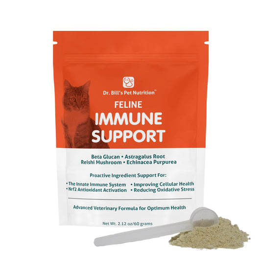 Dr. Bill’s Feline Immune Support Cat Vitamins and Supplements | Cat Immune Support | Colostrum Vitamins for Cats | Includes Beta Glucan, Lactoferrin, Colostrum, Zinc, Coenzyme Q-10, Bifidobacterium