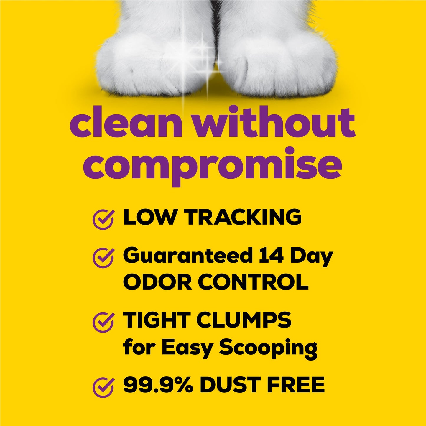 Purina Tidy Cats Tidy Feet Clumping Low Tracking Cat Litter with Odor Control – Unscented - 22 lb. Box