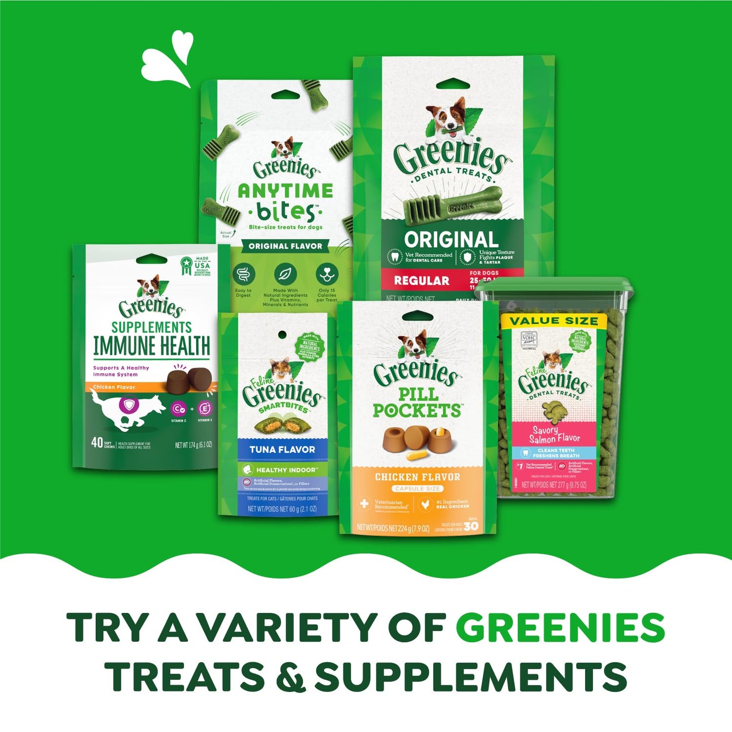 Greenies Feline Smartbites Healthy Indoor Natural Treats for Cats, Chicken Flavor, 2.1 oz. Pouch