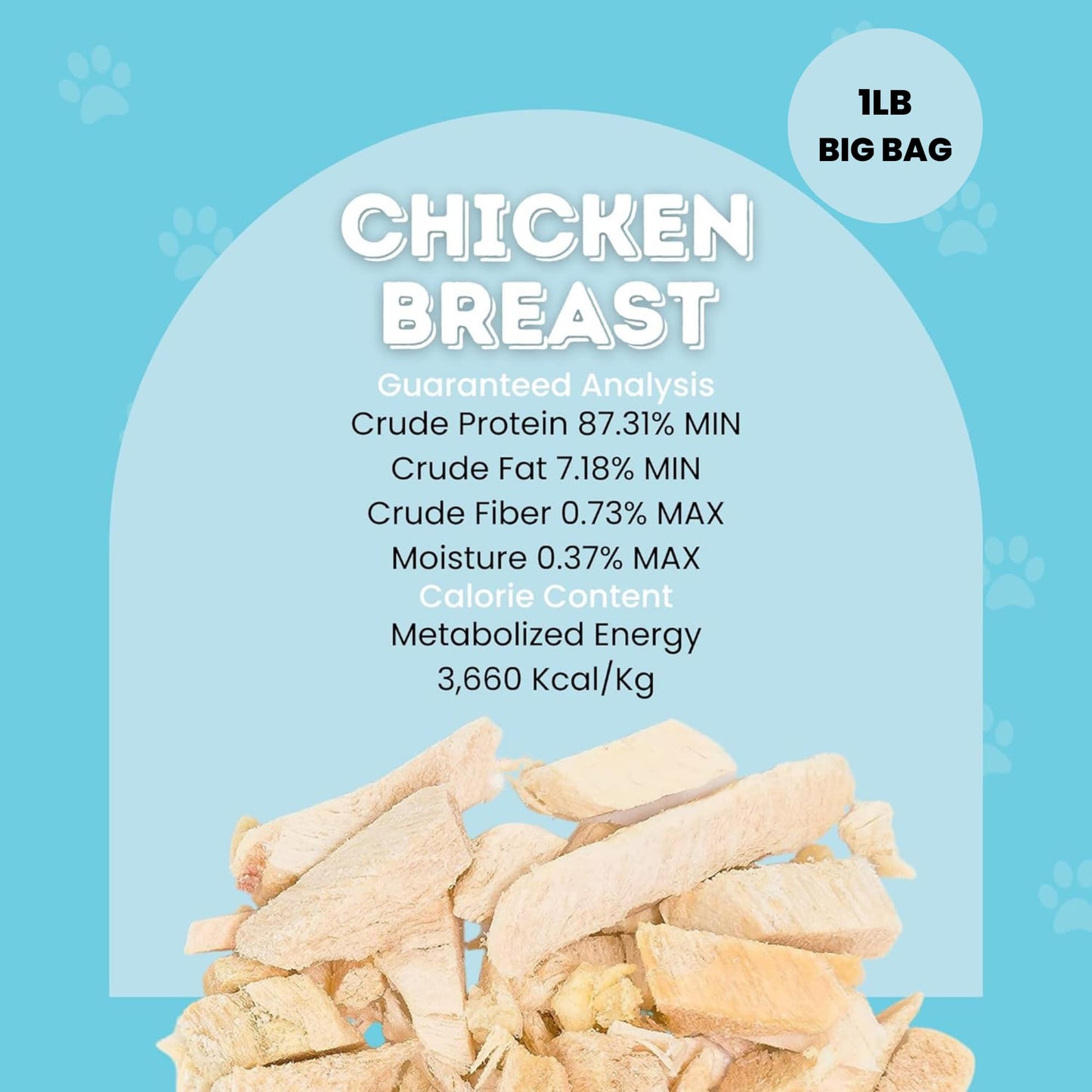 hotspot pets Freeze Dried Chicken Treats for Cats & Dogs -1LB Bag- Resealable Bag- Single Ingredient -Made in USA-All Natural Grain-Free Chicken Breast- Perfect for Training, Topper or Snack (Chicken)