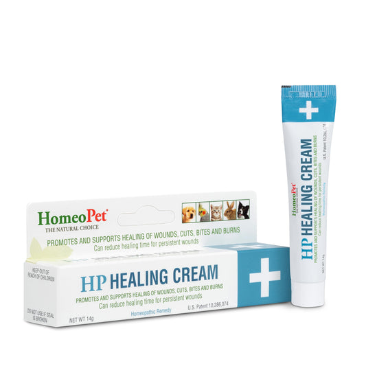 HomeoPet HP Healing Cream, Natural Support for Pet Wound Healing, Skin-Healing Cream for Dogs and Cats, 14 Grams