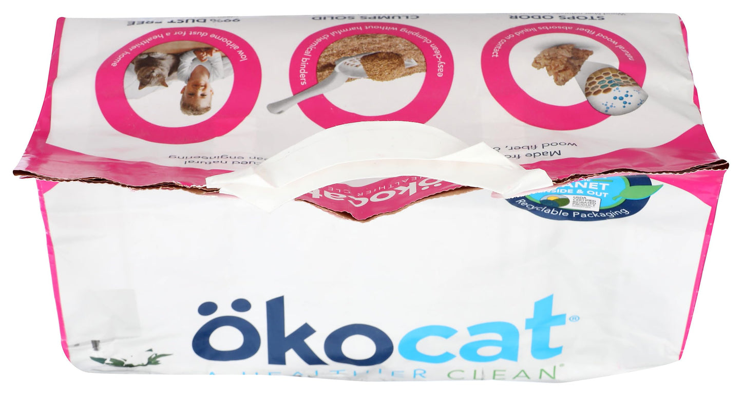 OKOCAT Super Soft Clumping Wood Cat Litter, 128 OZ