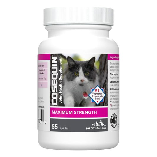 Nutramax Laboratories Cosequin Joint Health Supplement for Cats - With Glucosamine and Chondroitin, 55 Capsules