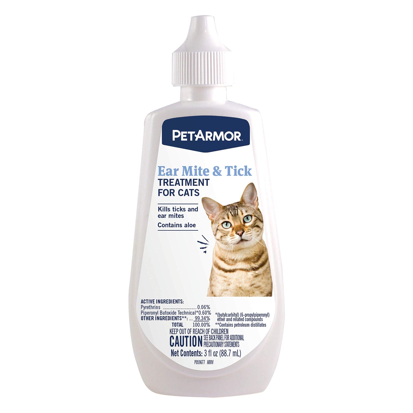 PetArmor Ear Mite and Tick Treatment for Cats, 3 oz