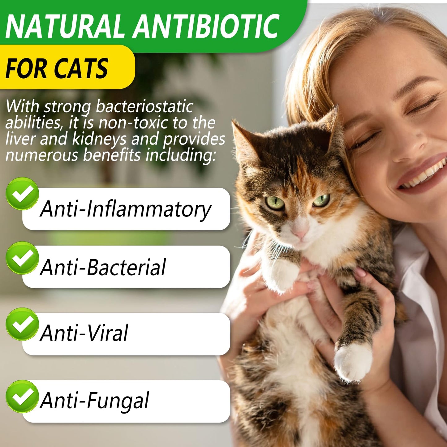 Cat Antibiotics, Antibiotics for Cats, Natural Cat Antibiotics, Cat Antibiotics Multivitamin, Cat Herbal Supplements 60ml