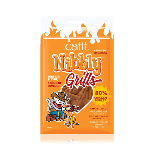 Catit Nibbly Grills Cat Treats, Chicken & Lobster Recipe - Grain-Free Cat Treat White 1.06 Ounce (Pack of 1)