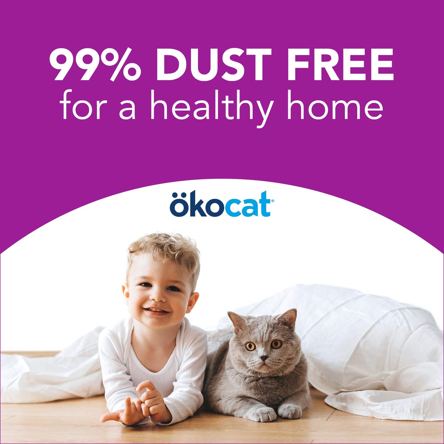 ökocat Less Mess Low Tracking Wood Clumping Cat Litter Mini- Pellets, Unscented, 18.6 pounds - Natural Ingredients, Stops Odor, Clumps Solid, 99% Dust Free, Great for Long-Hair Breeds