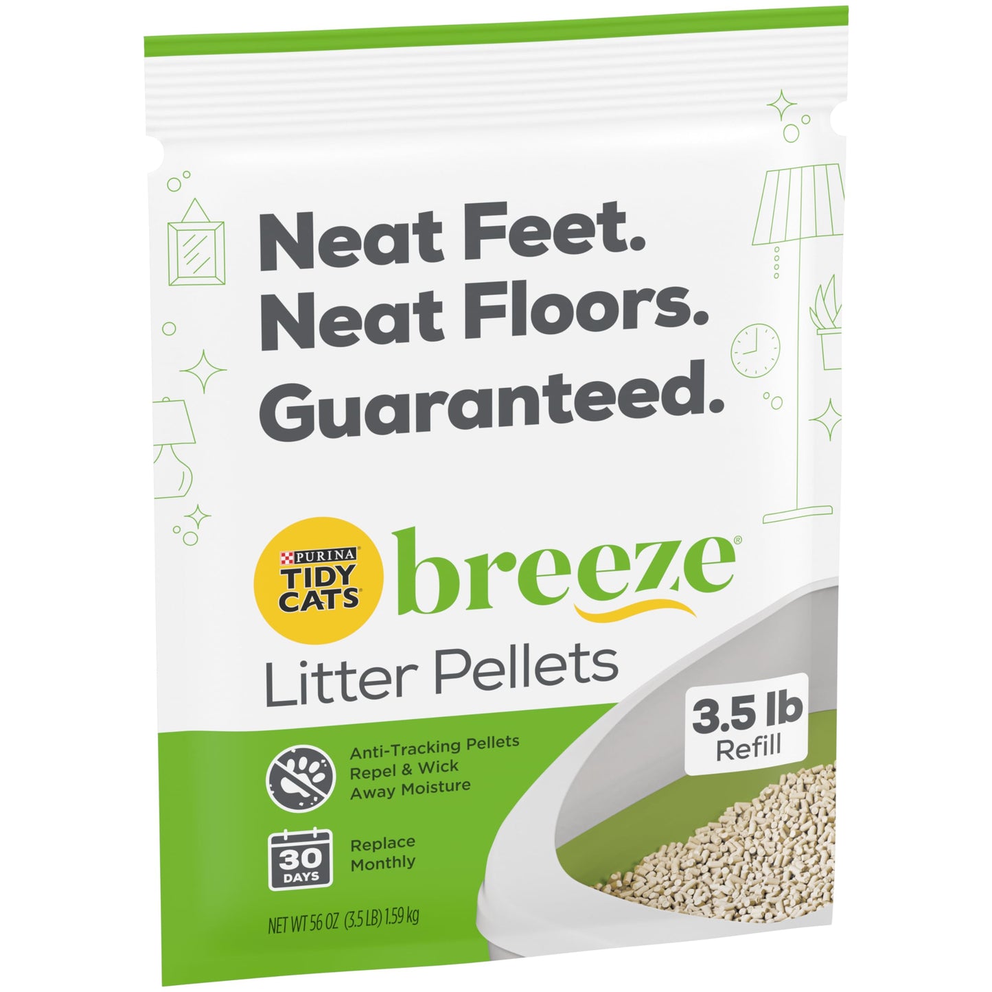 Purina Litter Tidy Cat Breeze Pellets, 3.5 lb, 2 Packs, Limited Edition