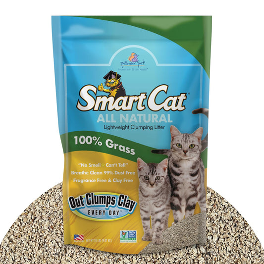 SmartCat All Natural Clumping Cat Litter, 20 Pound (320oz 1 pack) - Alternative to Clay and Pellet Litter - Chemical and 99% Dust Free - Unscented and Lightweight