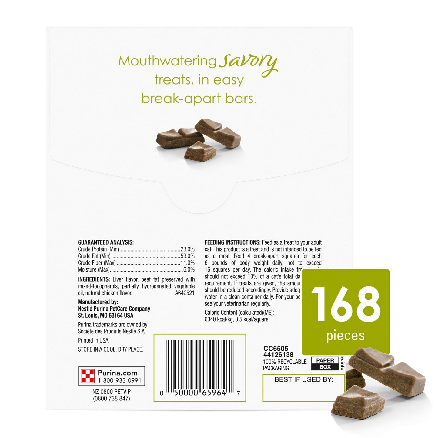 Fancy Feast Purina Limited Ingredient Cat Treats, Savory Cravings Chicken Flavor - 3 oz. Box