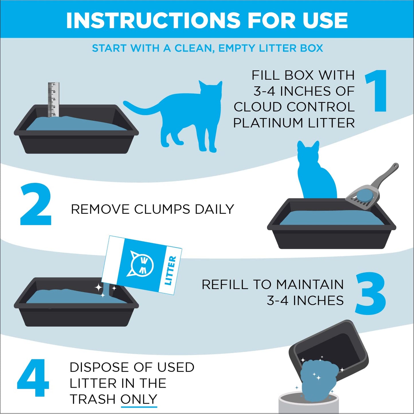 Arm & Hammer Cloud Control Platinum Multi-Cat Clumping Cat Litter with Hypoallergenic Light Scent, 14 Days of Odor Control, 18 lbs, Online Exclusive Formula