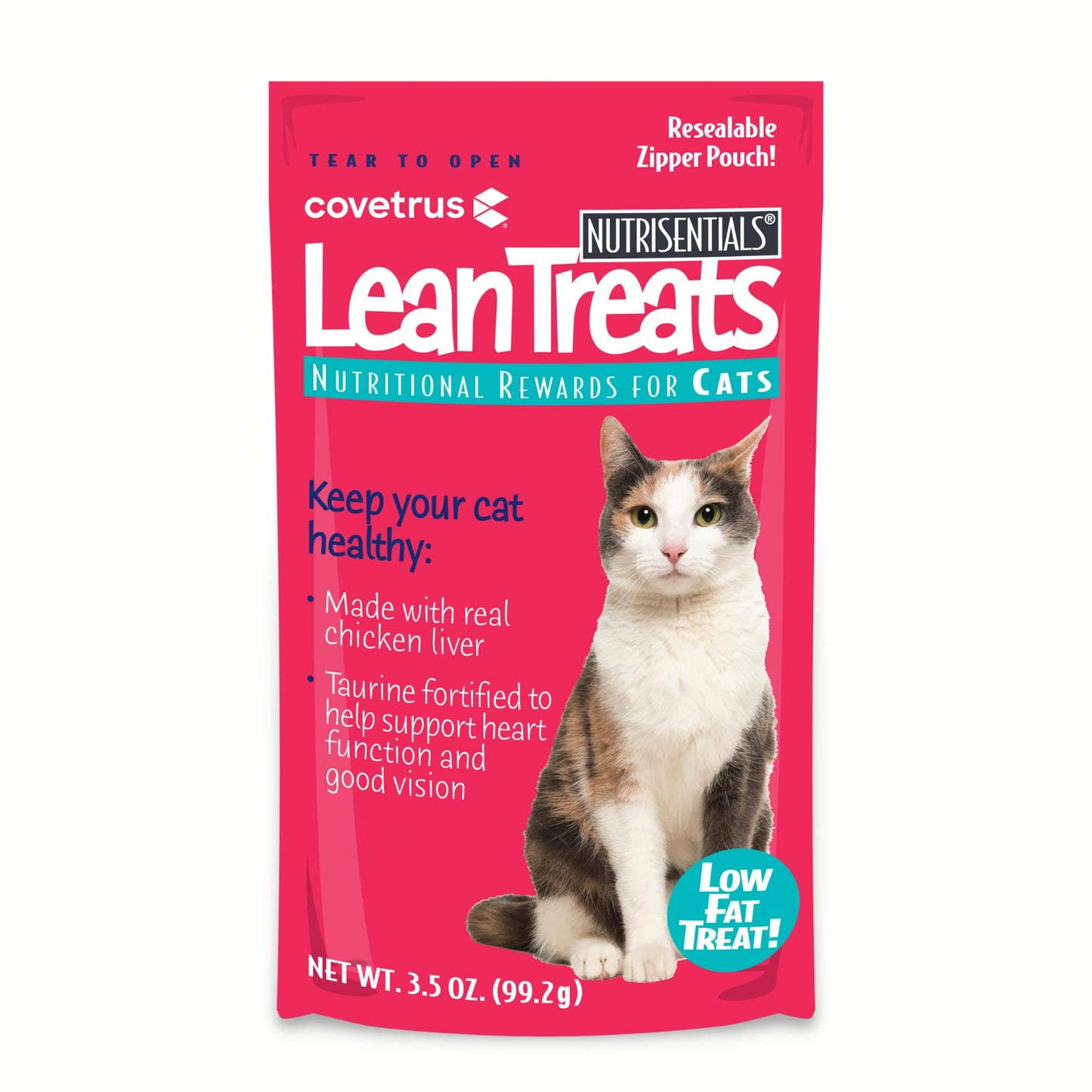 Covetrus Nutrisential Lean Treats for Cats - Soft Cat Treats for Small, Medium, Large Cats - Nutritional Low Fat Bite Size Feline Treats - Chicken Flavor - 3 Pack - 3.5oz