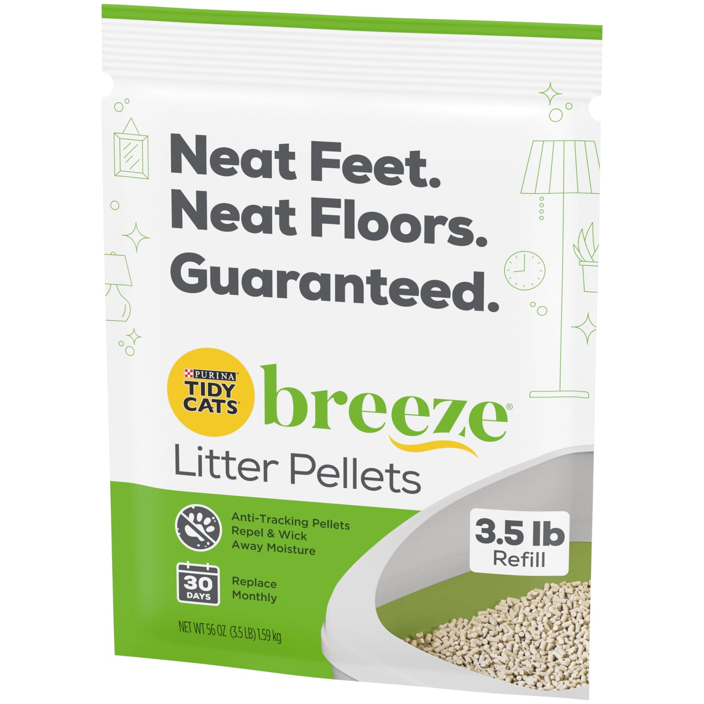 Purina Litter Tidy Cat Breeze Pellets, 3.5 lb, 2 Packs, Limited Edition