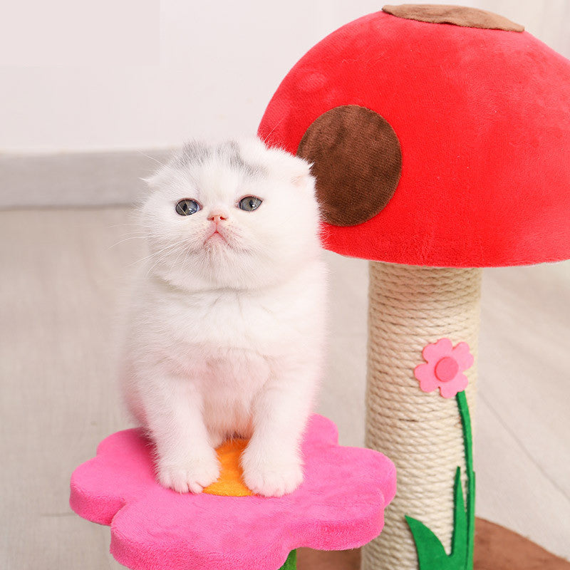 Grinding Claws Funny Cat Toy Sisal Column Mushroom Flower Climbing Frame