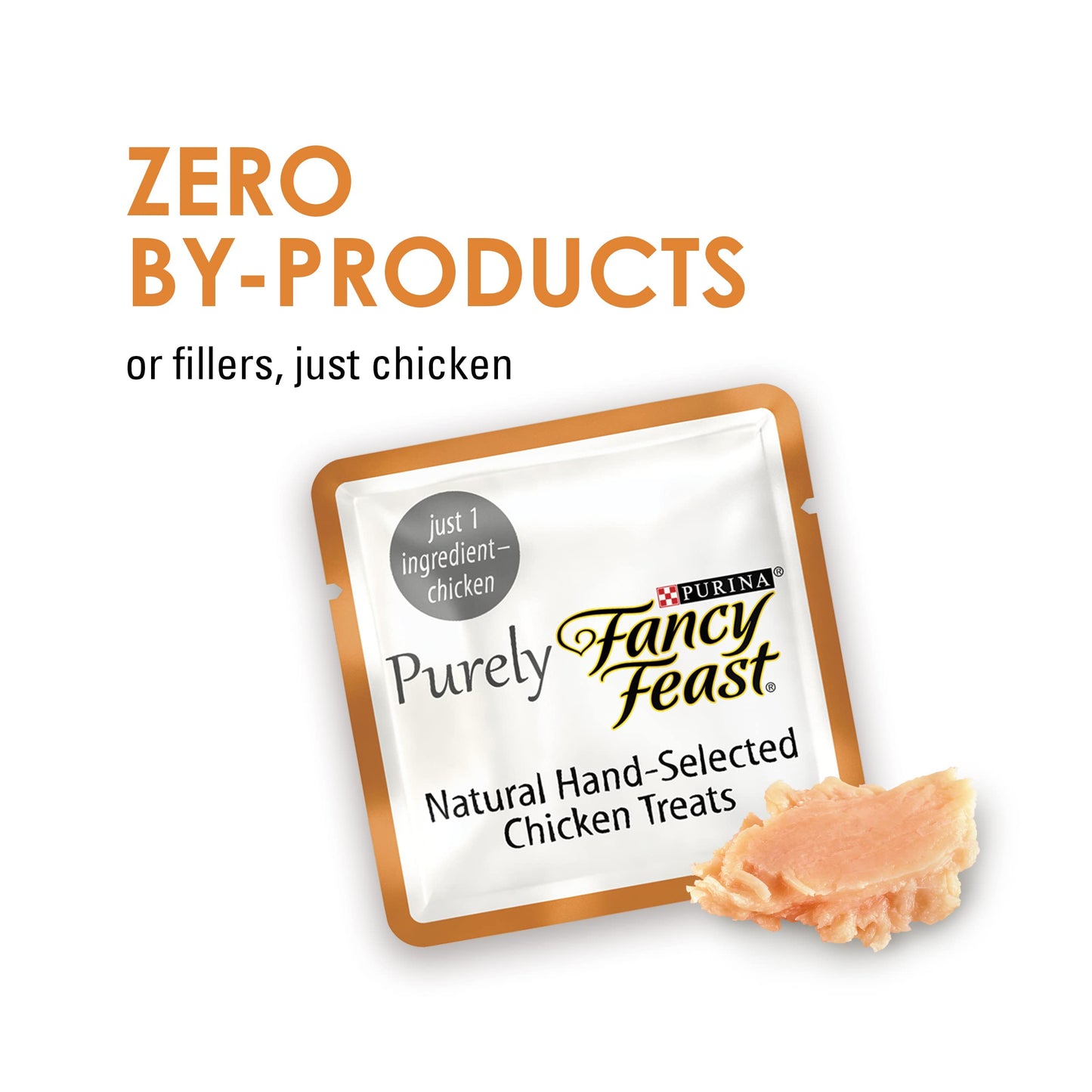 Purina Fancy Feast Natural Cat Treats, Purely Natural Hand-Selected Chicken - (Pack of 5) 10 ct. Pouches