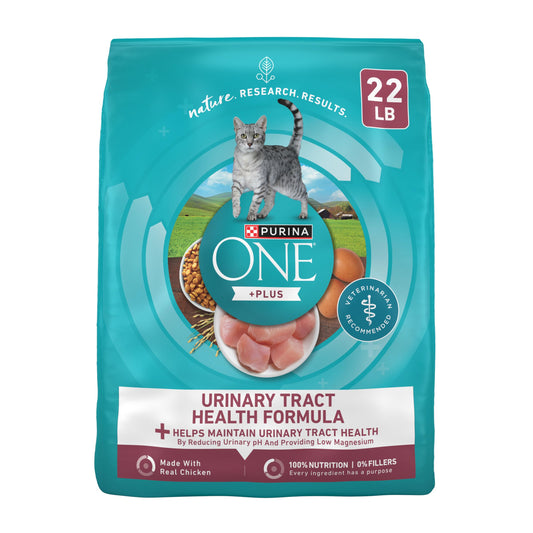 Purina ONE High Protein Dry Cat Food, +Plus Urinary Tract Health Formula - 22 lb. Bag