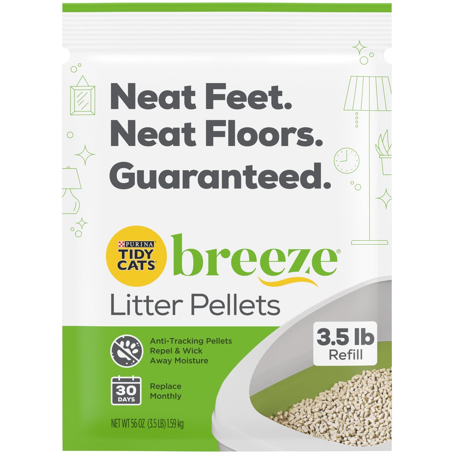 Purina Litter Tidy Cat Breeze Pellets, 3.5 lb, 2 Packs, Limited Edition