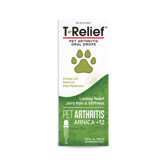 MediNatura T-Relief Pet Arthritis Pain Relief Arnica +12 Powerful Natural Medicines Help Reduce Hip & Joint Pain, Soreness & Stiffness - Fast-Acting Soother for Dog & Cat - 1.69 oz