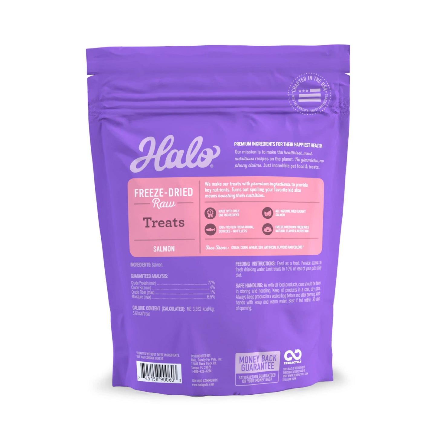 Halo 100% Wild Caught Salmon Freeze-Dried Raw Treats 1.6 oz.