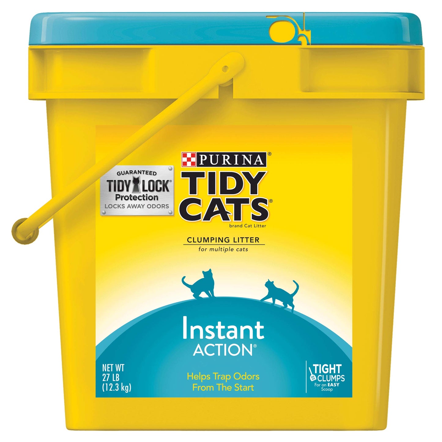 Purina Tidy Cats Clumping Cat Litter, Instant Action Multi Cat Litter - 27 lb. Pail