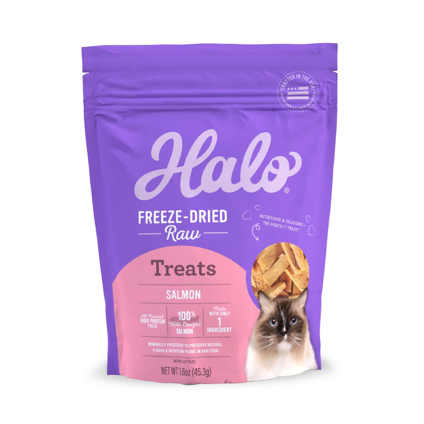 Halo 100% Wild Caught Salmon Freeze-Dried Raw Treats 1.6 oz.