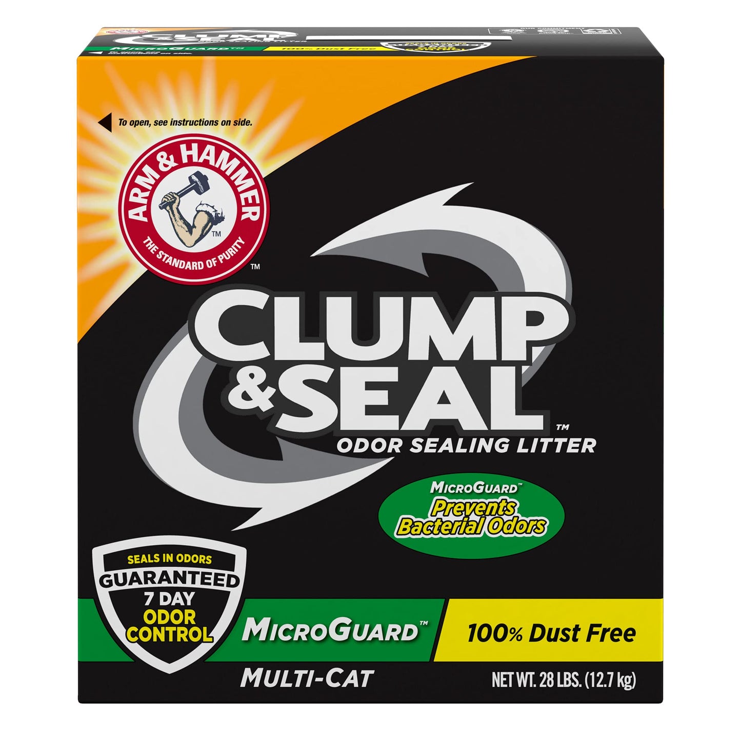 Arm & Hammer Clump & Seal MicroGuard Cat Litter, 28lb, 28 lb