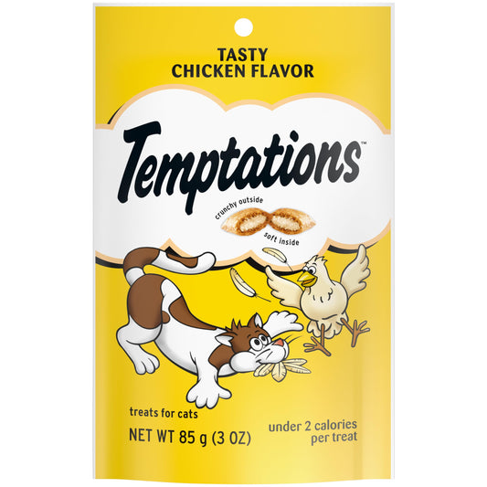 Temptations Classic Crunchy and Soft Cat Treats Tasty Chicken Flavor, 3 oz. Pouch