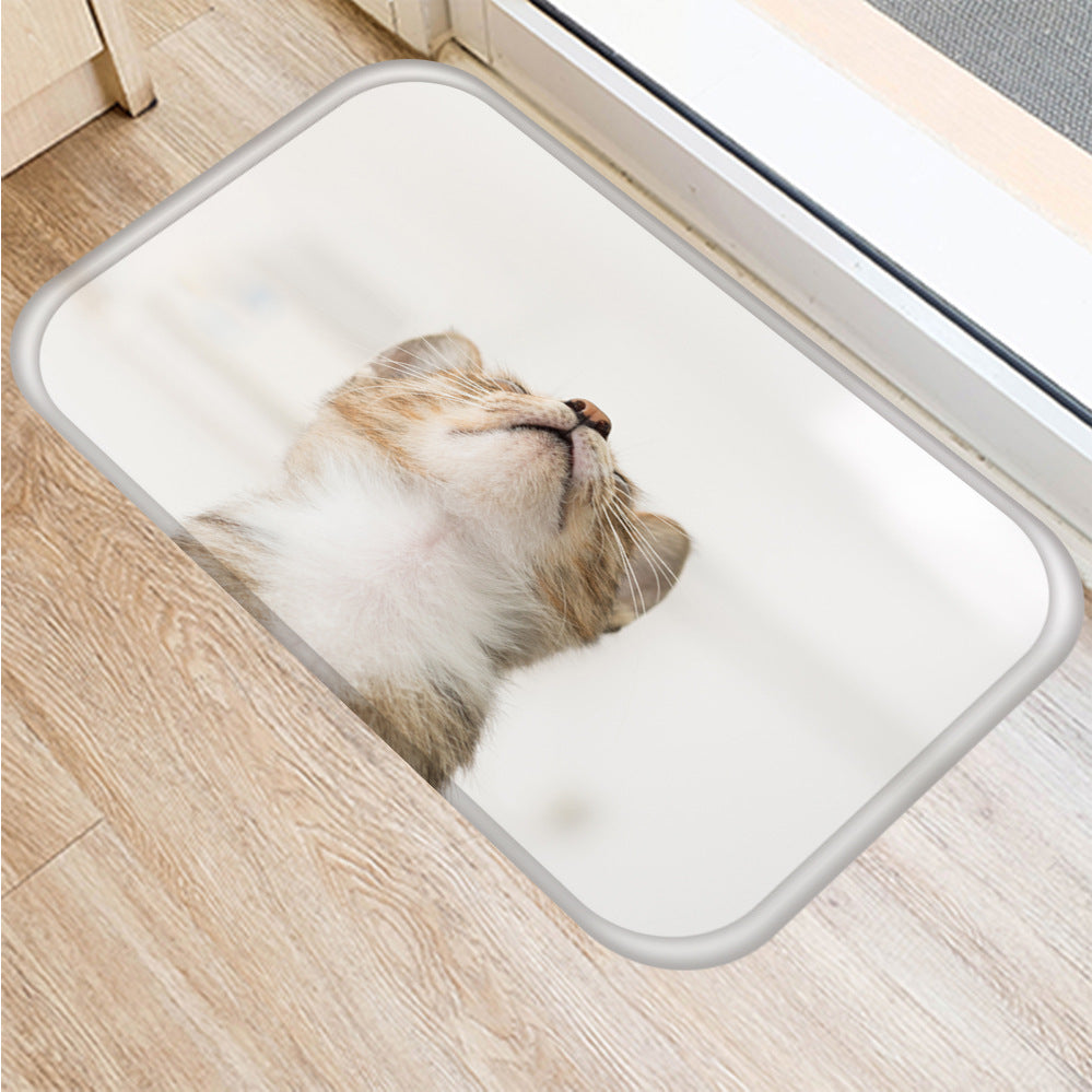 Animal cat bathroom non slip pad doormat