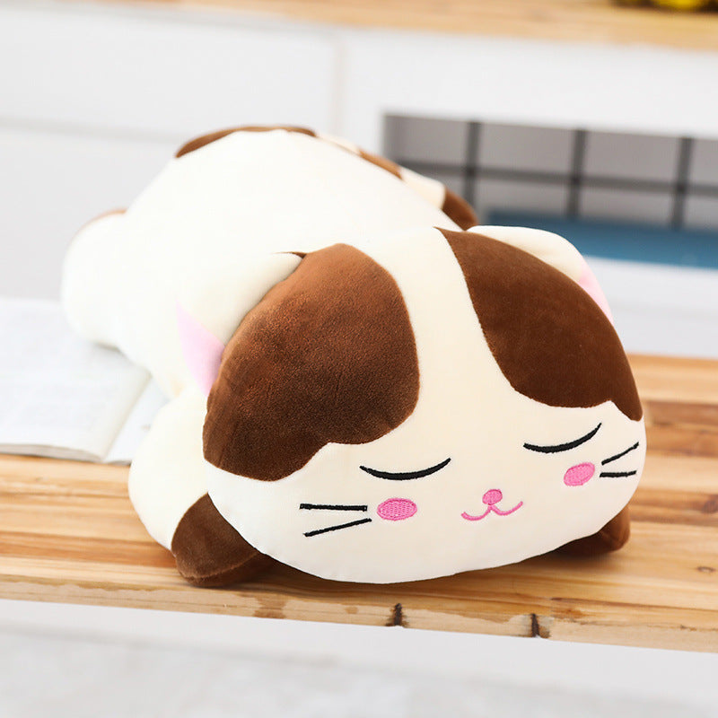 Cartoon down cotton snooze cat plush toy pillow