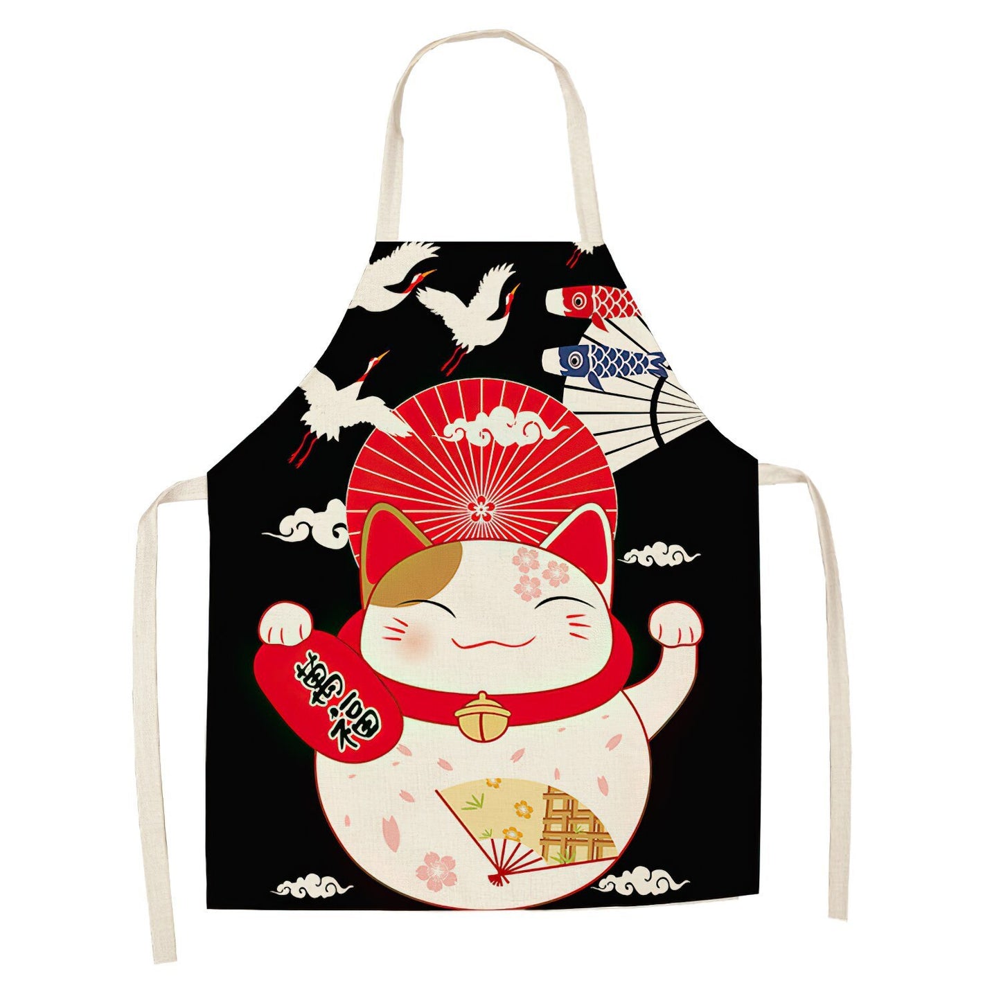 Cartoon Cat Digital Printing Sleeveless Apron