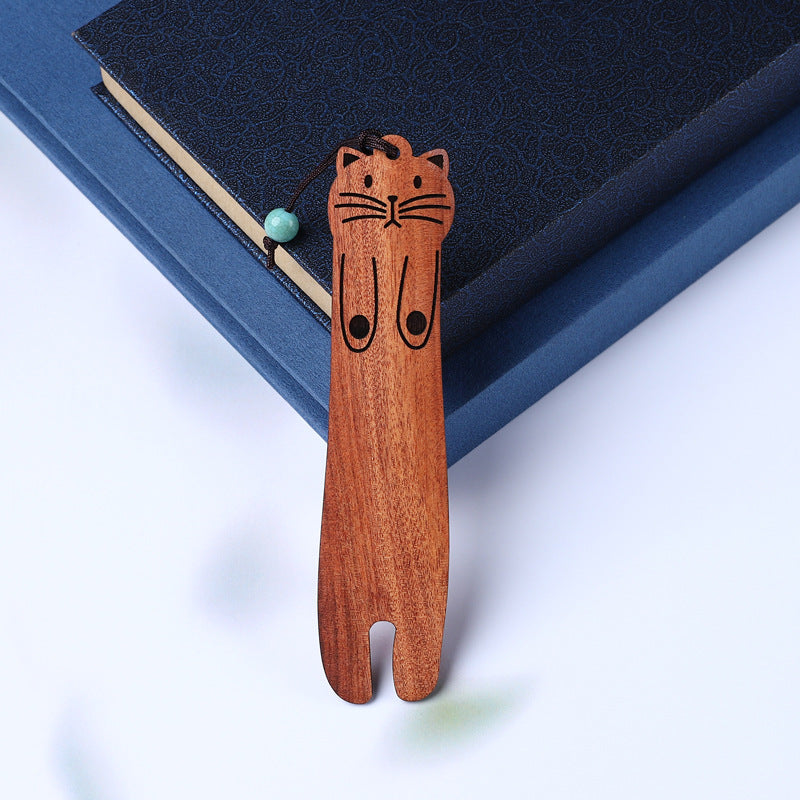 New Cute Cat Sandalwood Bookmark