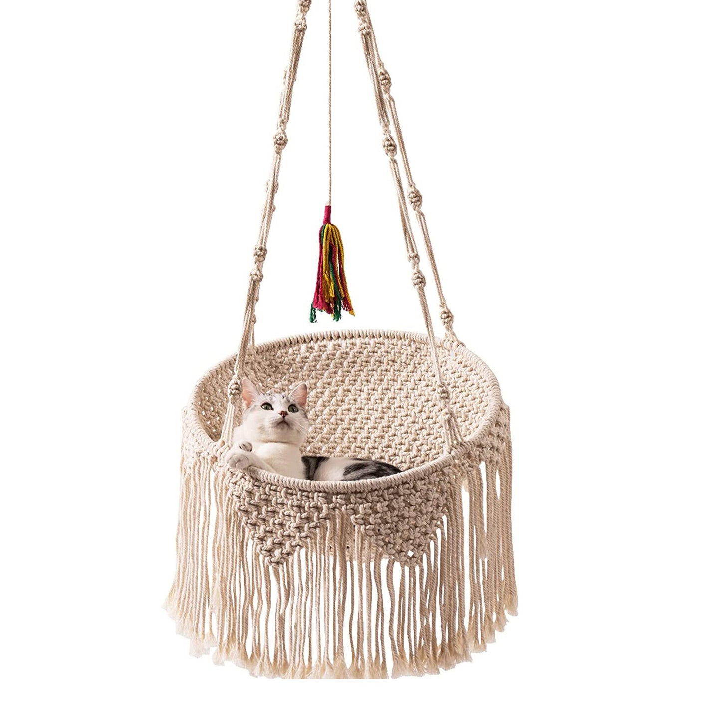 Nordic Bohemian Woven Tapestry Net Pocket Cat Nest