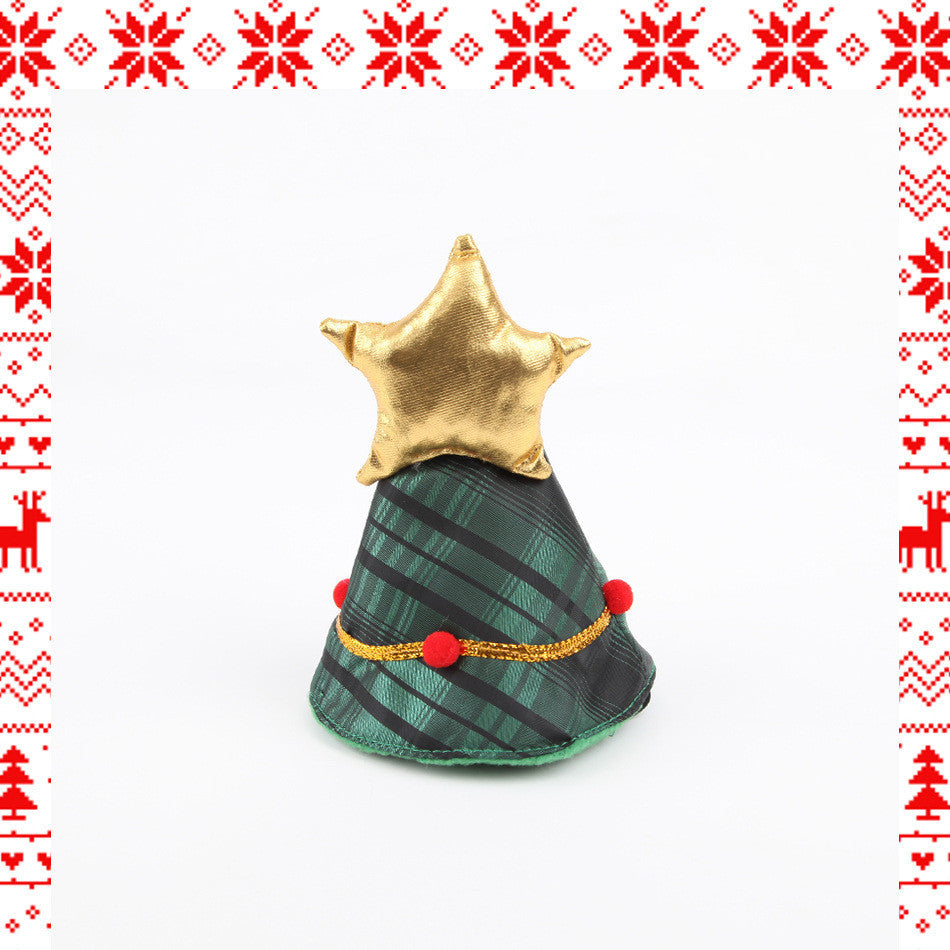 Christmas Tree Cape Pet Costume Cat Star Hat Small Clothes Suit