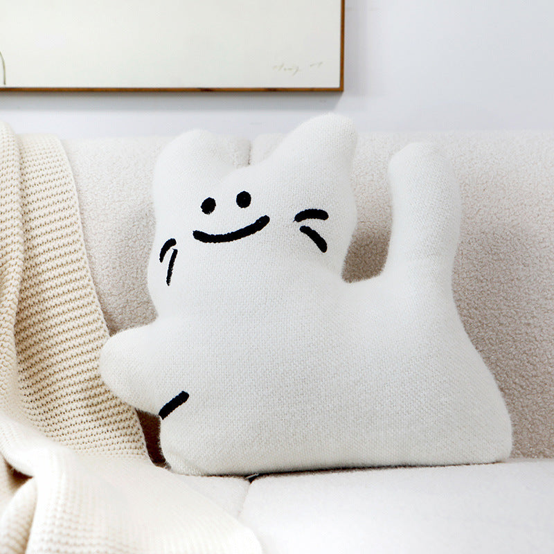 Cat Pillow Cover Cartoon Living Room Sofa