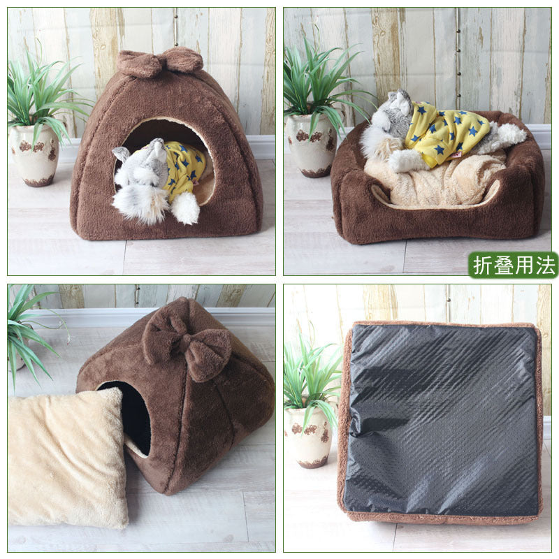 Cat Litter Winter Enclosed Warm Cat Villa Internet Celebrity Kennel Teddy Deerhound Chihuahua Yurt Pet Litter