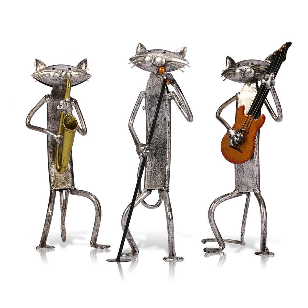 Home Decoration Iron Art Music Cat Artwork