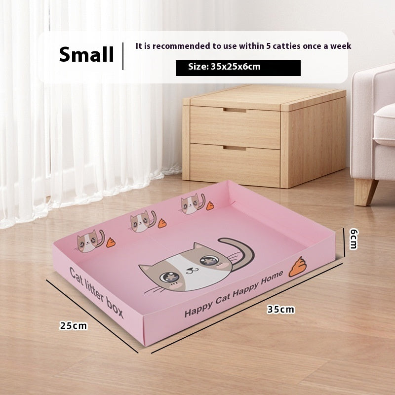 Portable Folding Semi-open Thickened Disposable Litter Box