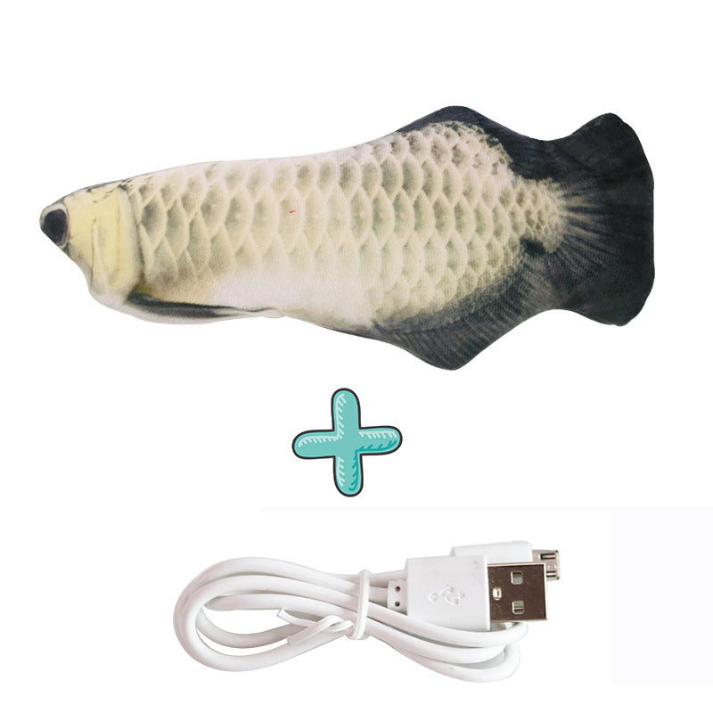 Cat USB Charger Toy Fish Interactive Electric floppy Fish Cat toy Realistic Pet Cats Chew Bite Toys Pet Supplies Cats toy