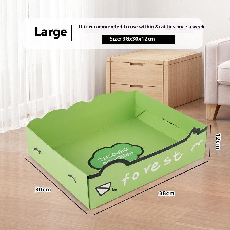 Portable Folding Semi-open Thickened Disposable Litter Box