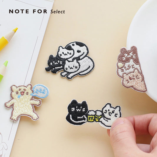 Fashion Cute Soft Cute Cat Embroidery Sticker