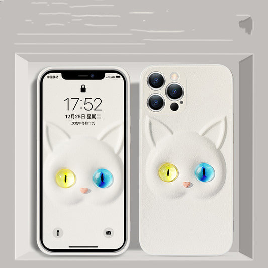 Compatible with Apple , Apple Mobile Phone Case Female Cute Cartoon Cat Protective Case